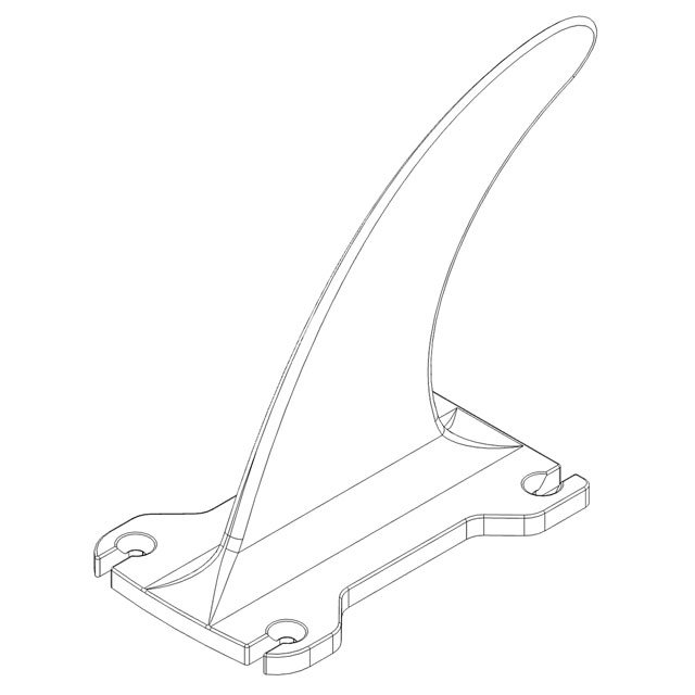 Pinna 19cm per Attacco Foil a Piastra (Double US Box)